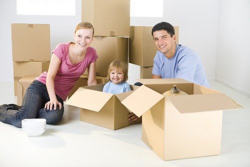 Local moving van handling furniture and boxes in Wood Green