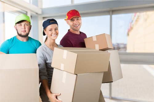 Office removals team planning a move in Wood Green