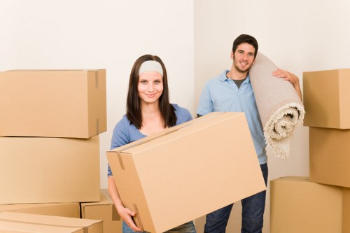 Professional house moving service packing household items in Wood Green