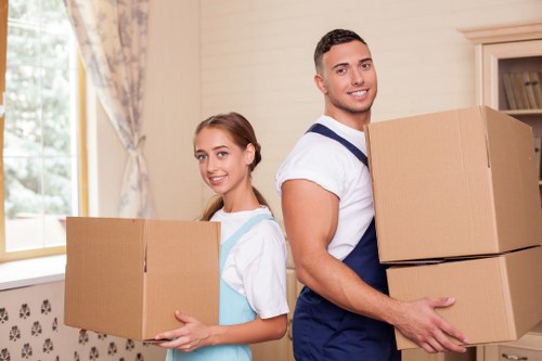 A moving team handling flat removals in Wood Green
